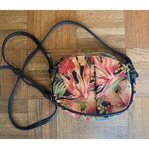 Vintage Patricia Nash Chania Round Crossbody Bag | Cuban Tropical Paradise